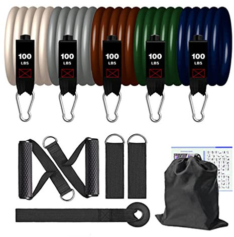 Trainingsbänder Yoga Elastisches Band Upgrade Trainingsstangen Set Fitness Pilates Übung Gym Krafttraining (Color : C, Size : One Size)