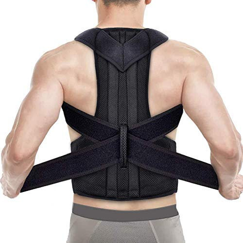 Rückenstütze, Haltungskorrektur, Rückenhaltungsstütze, Schlüsselbeinstütze, stoppt Slouching und Buckel, Verstellbarer Rückentrainer, Uni-Rückenhaltungskorrektur (Größe: S) (3XL) () charitable