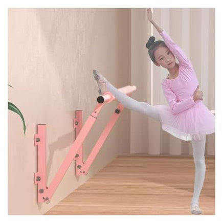 Treppenhandlauf, Ballettstange, verstellbare Dehnstangen, freistehend, tragbar, faltbar, an der Wand montiert, für Tanz, Kinder und Erwachsene (Farbe: Rosa, Größe: 1 m)