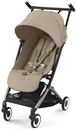 CYBEX Gold Passeggino Libelle con Cintura One-Pull, Per Bambini da 6 Mesi a 4 Anni Circa (Max. 22 kg), Ultraleggero (Solo 6 kg), Almond Beige (Beige con Telaio Tortora)