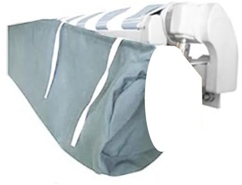 Copertura per tenda da sole, a baldacchino retrattile, protezione solare, copertura antipolvere con corde, tessuto in poliestere resistente e impermeabile, larghezza di 4 m, per esterni, balcone,