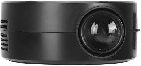 Proiettore LED Tascabile, Mini Proiettore Proiettore Cinematografico con Altoparlante Integrato, per Telefoni IOS e, Tablet, Home Theater, USB, Micro IN, Audio (BLACK)