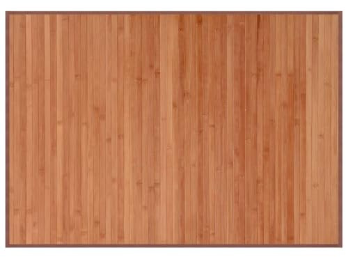 vidaXL Teppich, Bambusteppich Rechteckig, Bambusmatte rutschfest für Wohnzimmer, Läufer Küchenteppich Flurteppich, Modern, Braun 70x100cm Bambus