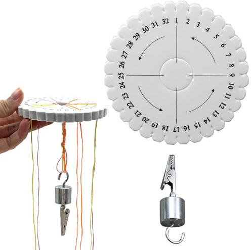 DHER Peso Kumihimo Dischi per intrecci kumihimo weighted Piastra di fissaggio per trecce, strumento di fissaggio della coda del cordone intrecciato fatto a mano, piastra fatta a mano del cordone
