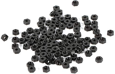 Nylon-Sechskantmutter, 100 Stück, M2, M3, M4, Kunststoff, Nylon-Sechskant, männlich, weiblich, Abstandshalter, Rundkopf-Schraubenmutter, metrisch, schwarze Nylon-Sechskantmutter