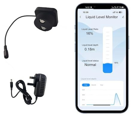 EPTTECH Smart TLC2326 Tuya Liquid Level Monitor APP Oil Water Outdoor Alarm Sensor Household Indicator Ultrasonic Well Monitoring System Wifi Micro Detector