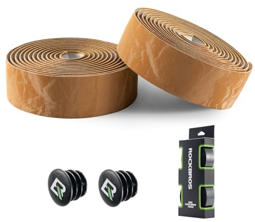 ROCKBROS Rennrad Lenkerband 220 cm, 2 Rollen Lenkerbandset | Stoßdämpfend und rutschfest, extra lang und selbstklebend, einfache Montage für Rennrad, Gravel Bike und Trekkingrad