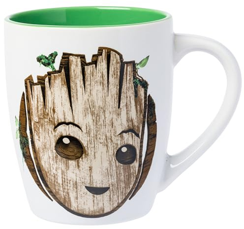Silver Buffalo Guardians of the Galaxy “I am Groot” Jumbo Curved Ceramic Mug, 25 Ounces