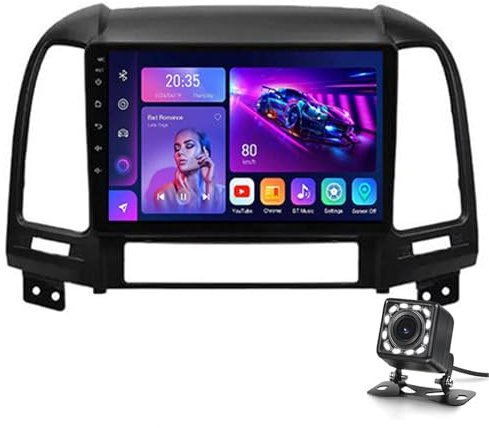 Gps Navigation Mp5 Player Multimedia Multimedia Bluetooth Bluetooth Bluetooth Bluetooth Receptor De Radio Fm De Cabeza De Cabeza De Cabeza Para Android 14 Gps Radio Para Santa Fe (Color:8-Core 8+128G)
