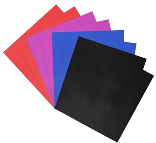 QUARKZMAN 200 Pack Toner Reactive Folie, Deco Folie Transferblätter 8,5x11 A4 Heißfolienpapier für Laserdrucker Scrapbooking Heat Transfer DIY Craft, Blau/Rot/Schwarz/Pflaume