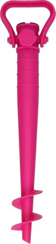 Muddy Hands Screw in Ground Spike Garden Parasol Base Outdoor Sun Shade Umbrella Pole Holder (Pink)