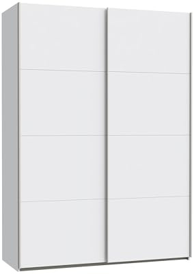 Homely | Armario de Puertas correderas DOMY 150 | Acabado Laminado sintético Color Blanco Mate | Medidas 150x61,2. Altura 210 cm. | Diseño Funcional