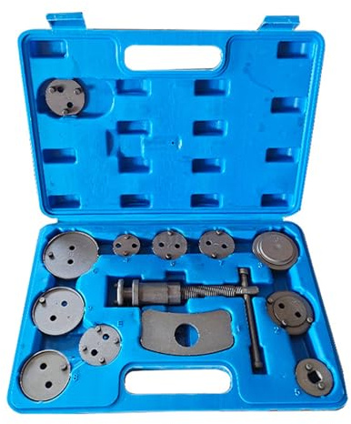 Multifunction 12pcs Brake Caliper Service Tool Set Precisions Steel Plunger Compressor With Storage Box For Car Maintenance Steel Piston Adapter
