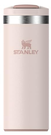 STANLEY 1913 Transit Flip Top Mug 0.35L - Keeps 4 Hours Hot - 6 Hours Cold - Dishwasher Safe - Leakproof - Car Cup Holder Compatible - Insulated Coffee Cup - Rose Quartz