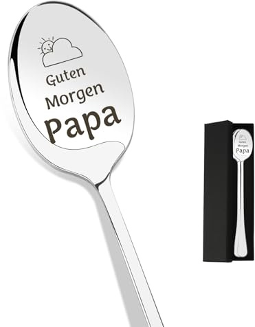 fuakUip Papa Geschenk,Vatertagsgeschenk,Geburtstagsgeschenk Papa,Vatertagsgeschenk Löffel,Bester Geschenke Für Väter,Kaffeelöffel Kurz Mit Gravur Papa,Vater Geschenke Weihnachten,Geschenk Zum Vatertag