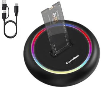 Cuifati Adattatore M.2 NVMe e SATA a Tipo C - Enclosure SSD Esterno USB 3.1 Gen 2 10 Gbps, Supporta SSD SATA M. (chiave ) NVMe e (chiave B + ), Plug & Play