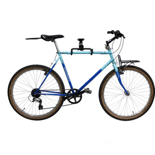 Box and beyond - Soporte de bicicleta de pared ajustable, metal negro, para 1 bicicleta de montaña, VTC, almacenamiento de bicicletas de garaje, ahorro de espacio, 46 x 26 x 15 cm, estilo moderno