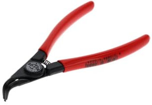 GEDORE Pinza di Montaggio per Anelli di Sicurezza Esterni, Pinza 90°, con Molla di Apertura e Fermo di Sicurezza, Becchi Inclinati a 90°, Diametro Punte 0.9 mm, 8000 A 01