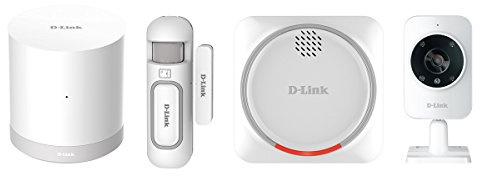D-Link DCH-107KT Kit di Sistema di Sicurezza Domestico HD Wi-Fi, Sensore per Porte e Finestre, Sirena d'Allarme e Videocamera di Sorveglianza, Bianco