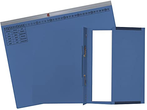 Exacompta - 370207B - caja de 25 carpetas colgantes gancho 1 capa azul