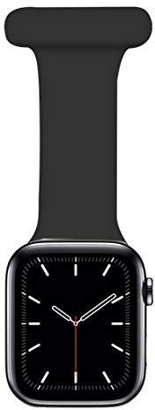 Coholl Schwesternuhr Fob für Apple Watch 38/40/41/42/44/45mm Infektionskontrolle Design Pin Fob für Krankenschwester Silikon Brosche Krankenschwester Ärzte für iWatch Series SE/8/7/6/5/4/3/2/1