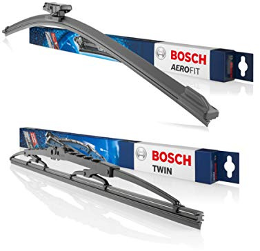 Bosch Scheibenwischer Heckwischer Vorne + Hinten, Aerofit AF555 + Aerotwin | Kompatibel mit: AUDI A1 Sportback, VW POLO V, POLO Van