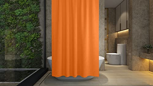 Cortina de ducha de PEVA, repelente al agua, resistente al moho, 180 x 180 cm, ganchos de riel, ultrafina, ligera, para habitaciones húmedas, ducha, baño, colores vibrantes lisos, estilo, decoración y