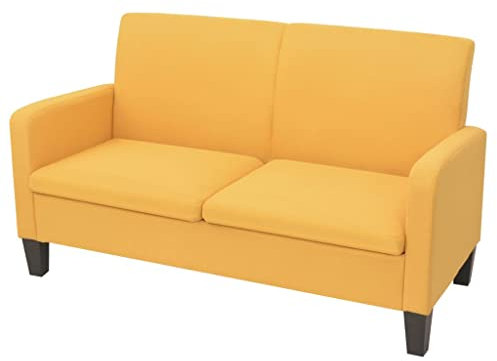 Makastle 2 Sitzer Sofa Loveseat Polstersofa Lounge Bank Küchensofa Sitzbank für Küche oder Esszimmer, Polsterbank Küchenbank Sofabank Sitzmöbel Wohnzimmer, Stoff 135 x 65 x76 cm