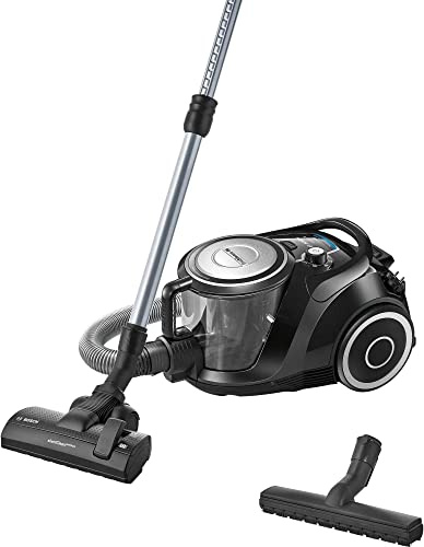 Bosch ProSilence BGS41SIL66 Beutelloser Staubsauger, 2.4 L, 600 W, 66 dB, EasyClean, Schwarz