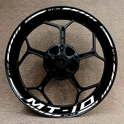 Felgenband Motorrad-Radnabe Für Yamaha MT-10 Mt10 Logo-Aufkleber-Modifikation Kompletter Satz Von Reflektierenden Aufklebern Für 17-Zoll-Felgen(Color:22)