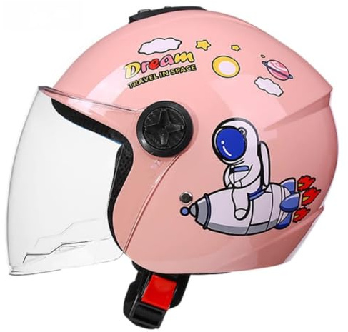 Moto Estivo Mezza Gioventù Jet retrò Scooter Cruiser Ciclomotore, per Bambini Personalità Approvato DOT Applicabile Cool per Bambini 3-12 Anni Ragazzi Ragazze C,52~56cm