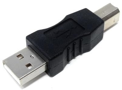 DRUT 1pcs USB 2.0 A Plug Male to USB B Printer Male Plug Cable Lead Converter Adapter (Black)