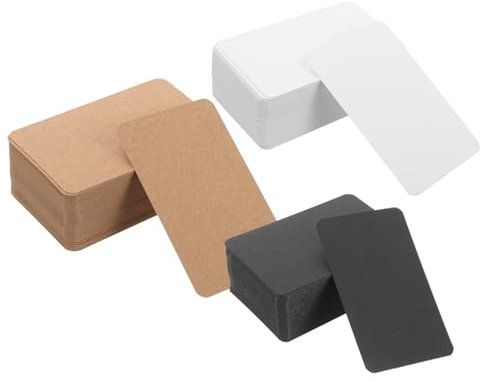 STOBOK 300stücke Kraftpapier Blanko-notizkarten Memo-karten Zum Lernen Und Basteln Einfach Zu Transportieren Verwenden