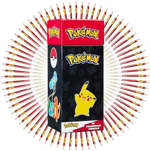 Pokemon Buntstifte Set 72 Farbstifte Kinder aus Holz Pikachu Stifte Box für Malen Zeichnen Schulsachen Geschenke für Mädchen und Jungs
