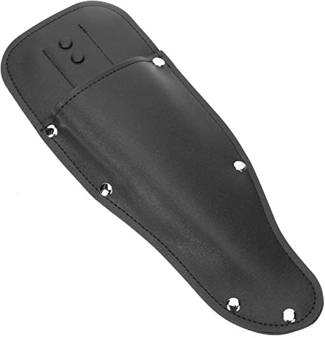 Sosoport Funda de Cuero para Tijeras de Podar Negras, Bolsa para Tijeras de Jardín, Tamaño Compacto, Protección Segura para Herramientas de Jardinería en Huerto y Poda Diario