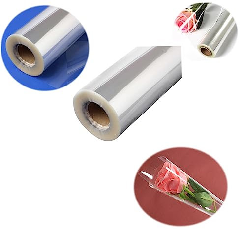 minkissy 1rolle Roll Transparentes Zellophanpapier Für Blumensträuße Und Geschenkkörbe Mil Für Hochzeiten Valentinstag Und Kreative Bastelprojekte