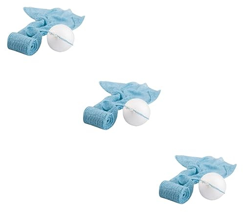 VICASKY 3stücke Wrap Aus Mohair Für Neugeborene Süßes Fotorequisit Mit Kopfband Wasserblau Für Babyfotografie Weich Und Bequem Für Unvergessliche Erinnerungsfotos