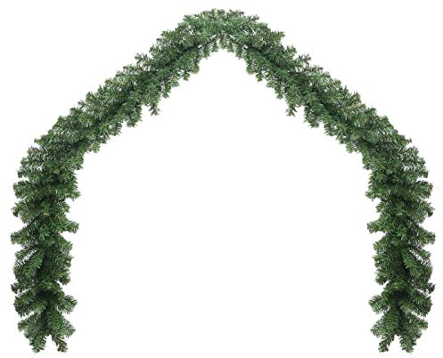 Homgoday Weihnachtsdekoration, Weihnachtsdekoration für den Außenbereich, Weihnachtsgirlande mit LED-Lichtern, 10 m