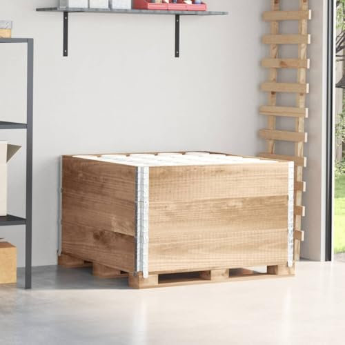 Lechnical Pallet Collars 3 pcs 100x100 cm Solid Wood Pine,Pallet Collars,Versatile for Storage or Raised Garden Bed,Space Saving-3295374