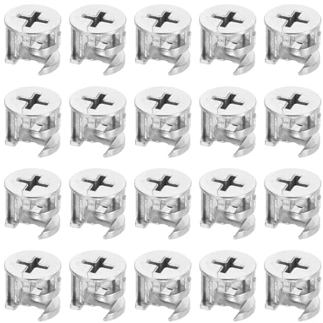 sourcing map Cam Lock Nut for Furniture, 20pcs 15x13.5mm Joint Connector Locking Nuts Furniture Connecting Cam Fittings