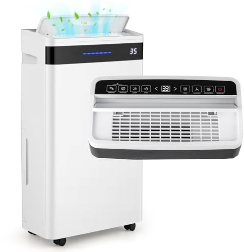 RELAX4LIFE Déshumidificateur d’Air Électrique 25L/Jour pour 50㎡ | Déshumidificateur Silencieux Réservoir 5,5L, 5 Modes, Mode Nuit, Ventilation à 2 Vitesses pour Salon Bureau Vestiaire