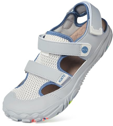 Hsyooes Sandales Sport Femme Chaussures de Marche Homme Chaussures de Plage Été Sandales de Randonnée Réglables d'extérieur gris 43EU=Étiquette:44