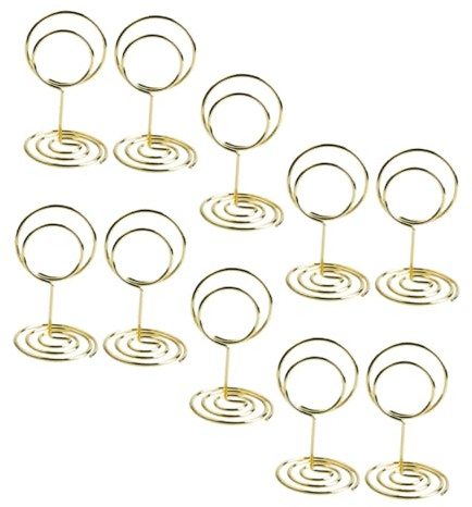 DOITOOL 10piezas Porta Billetes Redondo De Real Portatarjetas Para Mesa Clips Para Fotos De Fiestas De Material De Para Soporte Para Carteles De Mesa