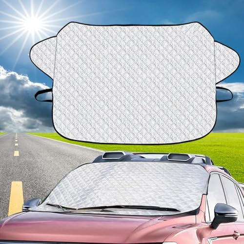 Copri Parabrezza Auto Ghiaccio,Telo Parabrezza Auto Antigelo,Copri Vetro Auto Ghiaccio,Contro Neve,Ghiaccio,Gelo,Copriparabrezza Auto Inverno per La Maggior Parte dei Veicoli (D)