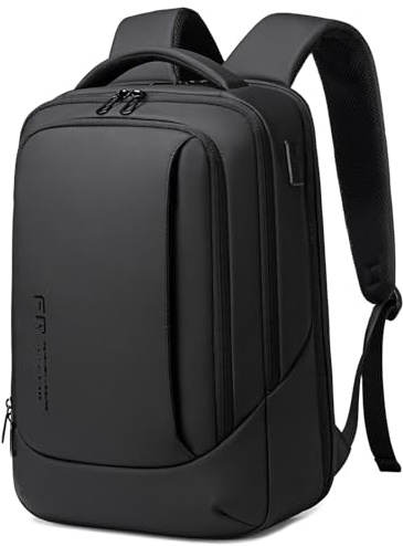 FENRUIEN Business Laptop Rucksack Herren 15.6 Zoll Notebook Arbeitsrucksack | 16L Handgepäck Backpack, Wasserdicht, Stabil, mit Vielen Taschen, Laptopfach, USB-Ladeanschluss, für Lehrer Schule, Schwarz