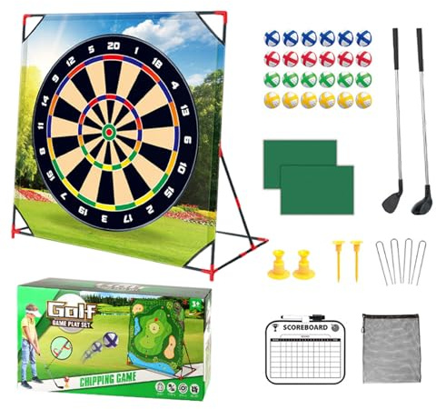 Opdestn Golfspiele Für Erwachsene Draußen, Tragbare Indoor Golf Abschlagmatte, Wetterfeste Interaktive Putting Matte, Familientaugliches Outdoorspiel Für Strandurlaub Gartenpartys