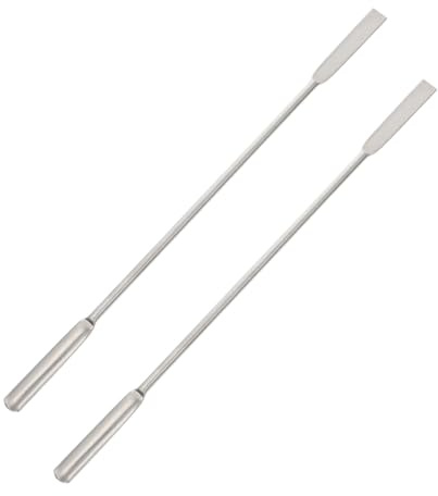 Alipis in Inossidabile Per Campionamento Spatola Micro Da Laboratorio Doppia Testa 2 Pezzi 18cm Resistente a Acidi e Alcali Multifunzionale