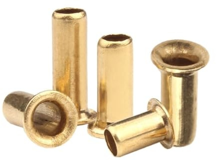 50 remaches huecos de cobre for un solo tubo, con orificio pasante, M5 x 4/5/6/8(M5X8)