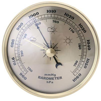 Antique Metal Ressure Gauges Atmospheric Pressure Gauges Environmental Monitor Home Office Gift 70mm 90mm 108mm 130mm Home Weather Stations Barometer