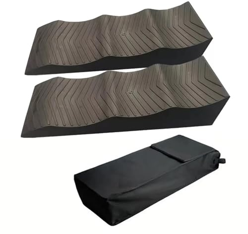 Cuneo di stabilizzazione per camper Rampe di carico for roulotte con portata fino a 10 tonnellate, rampe portatili in plastica a 3 gradini for pneumatici auto, camper e